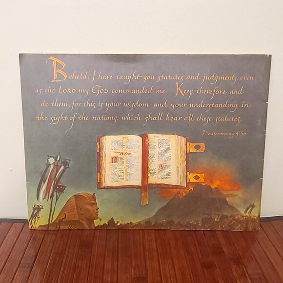 Vntage Souvenir Program THE TEN COMMANDMENTS MOVIE BOOK 1956 Charlton He… - Picture 2 of 8